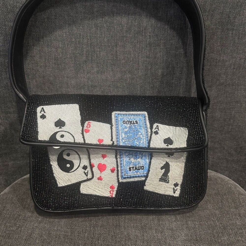 Staud Beaded Tommy Bag House of Cards NEW - Picture 3 of 16